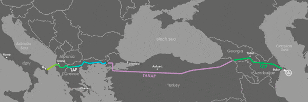 mapa gasoducto del mar adriatico
